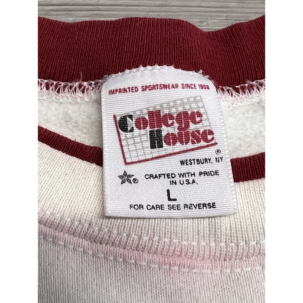 Vtg 90s School Crewneck Warren Mott Marauders Sweatshirt USA Made Double‎ Neck L